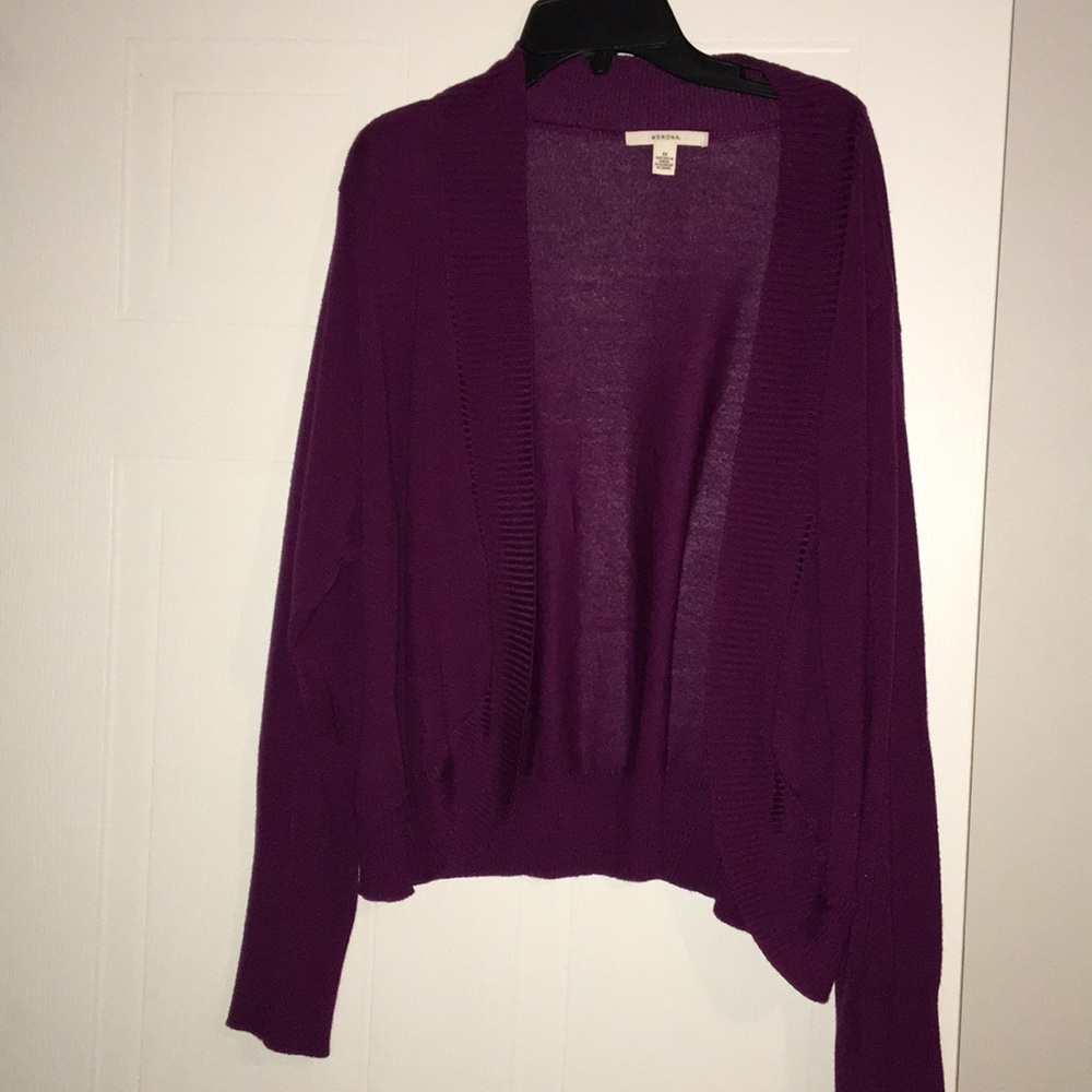Purple cardigan